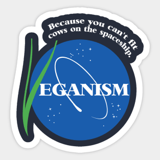 Vegans in Space! Sticker